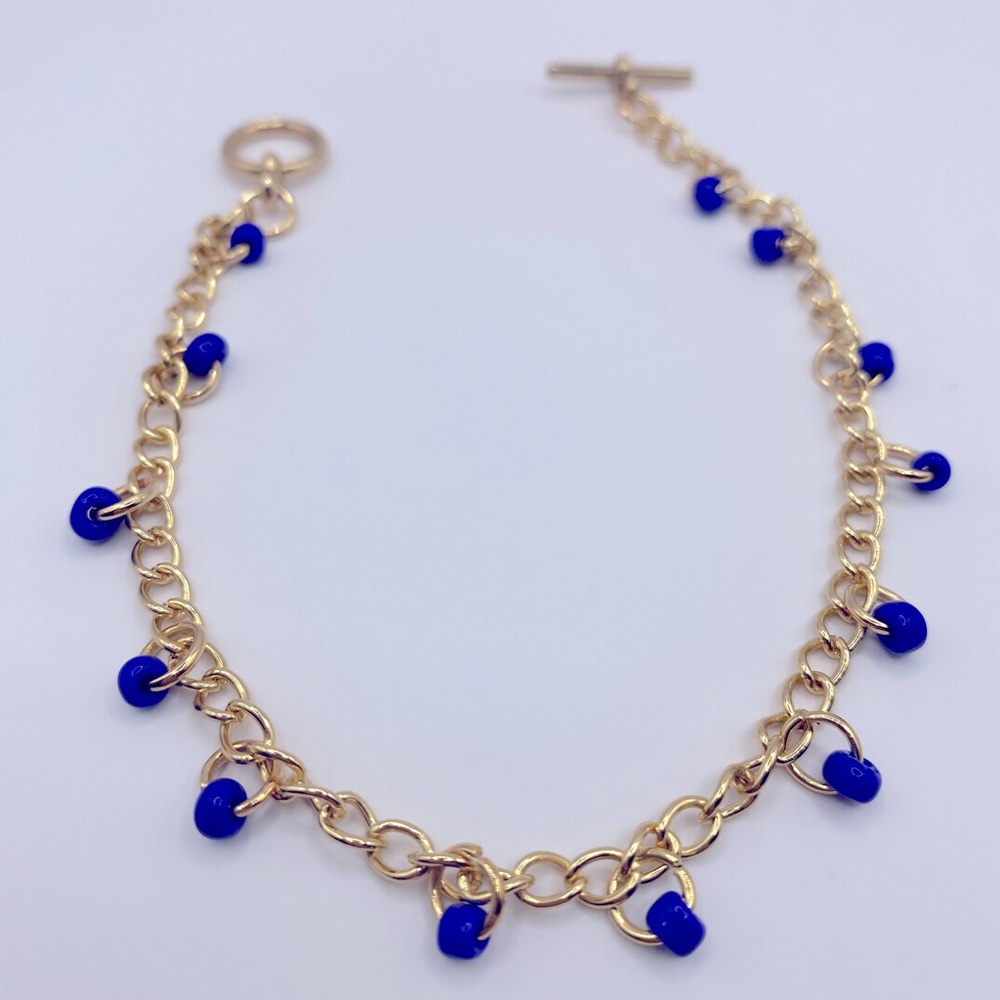 💙Blue💙 chained blue bead bracelet